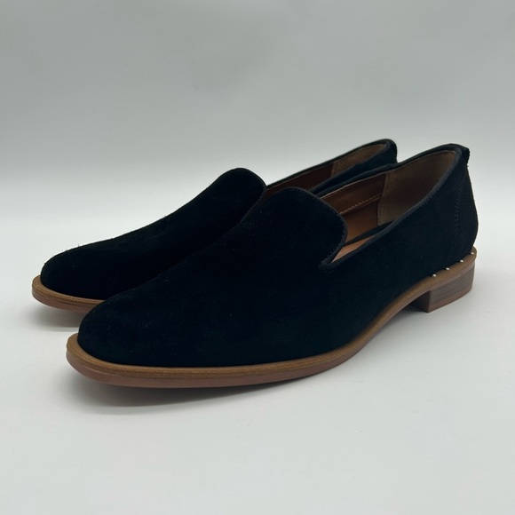Franco Sarto Jeela Black Suede Loafers Women’s Sz 7 Leather Upper New With Box - Picture 5 of 11